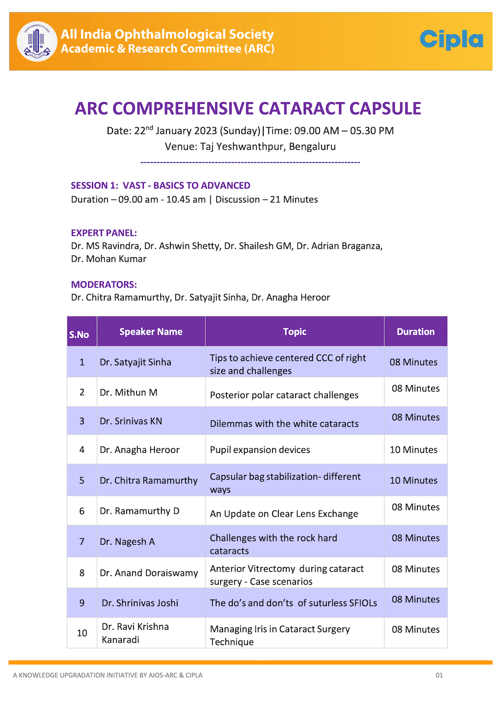 ARC COMPREHENSIVE CATARACT CAPSULE